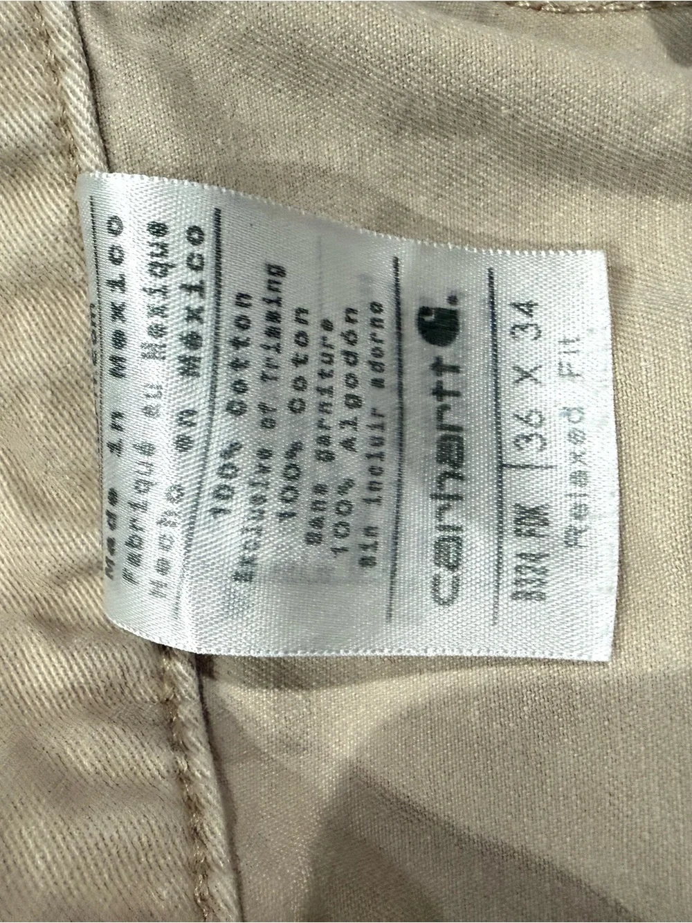 Carhartt Beige Cargo Work Pants